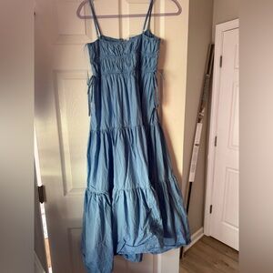 Blue Spaghetti Strap Long Dress Womens Size M